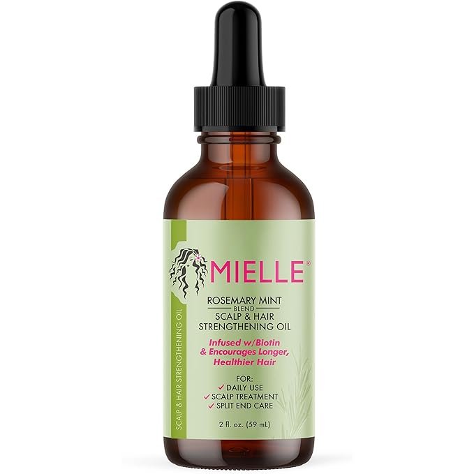 Mielle Organics Rosemary Mint Scalp & Hair Strengthening Oil for All Hair Types, 2 Ounce